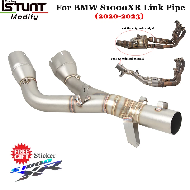 

For BMW S1000XR 2020 - 2023 Motorcycle Exhaust Escape Systems Modify Slip On Mid Link Pipe Connection Original Silencer Muffler