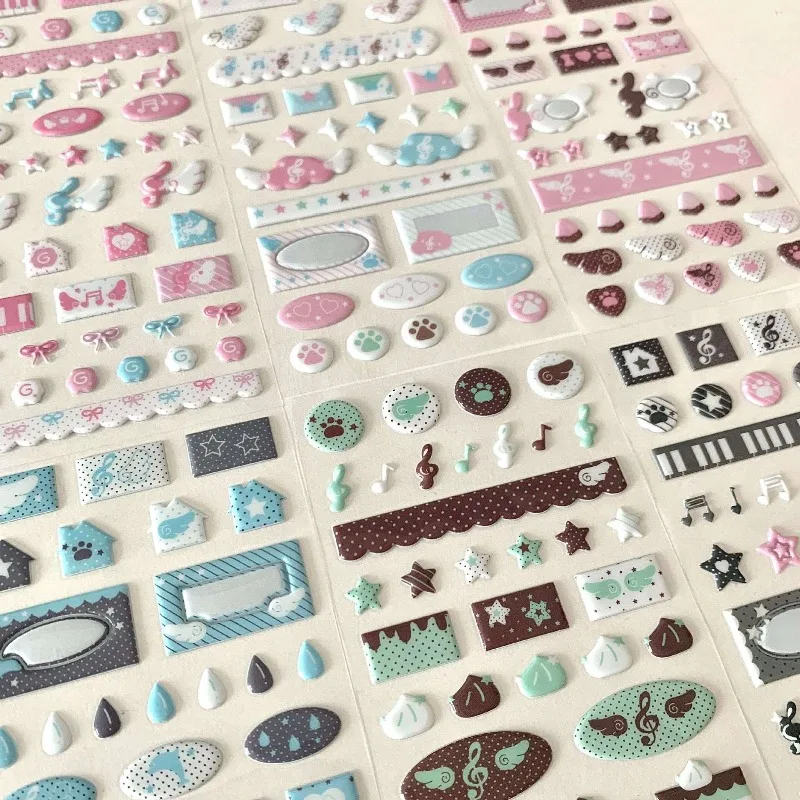 1pc Cute Pink Wing Star Deco Stickers for Scrapbook DIY Phone Luggage Motorcycle Helmet Decoration