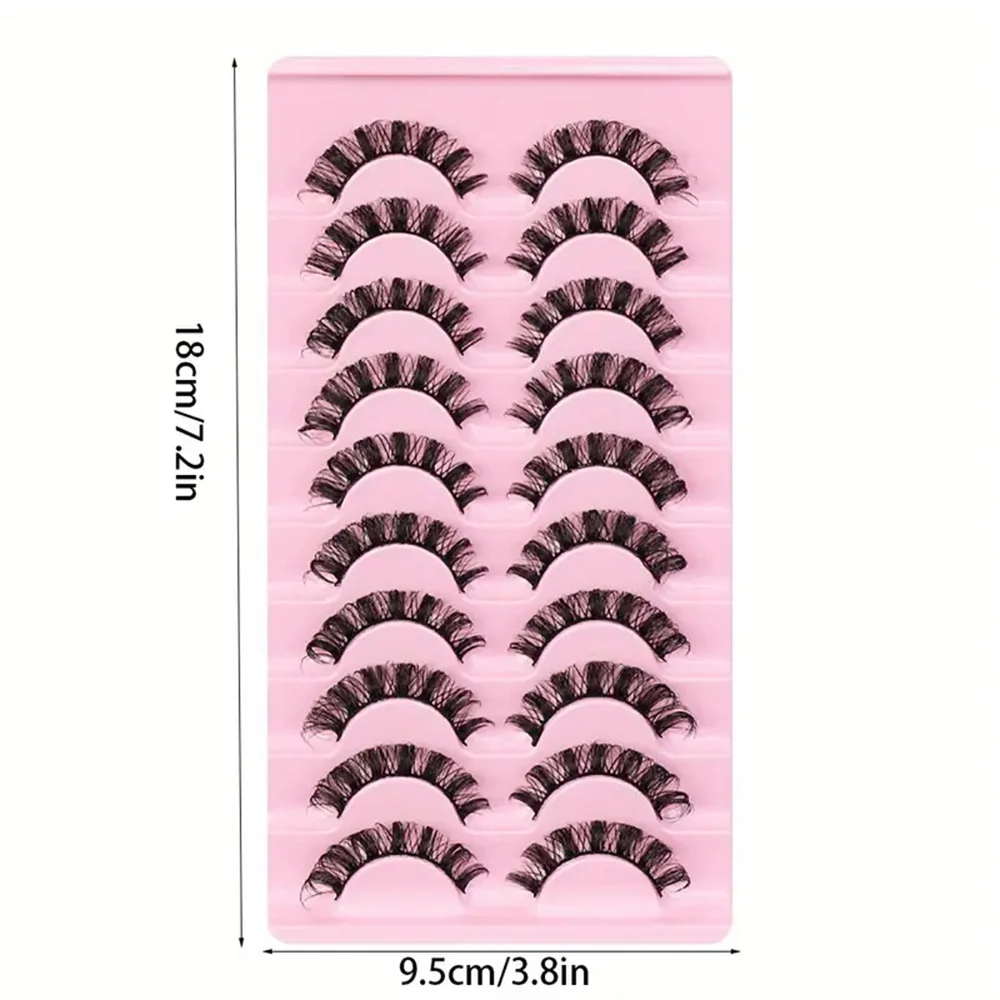 10 paires de faux cils moelleux – cils naturellement volumineux, en peluche et complets pour un maquillage parfait