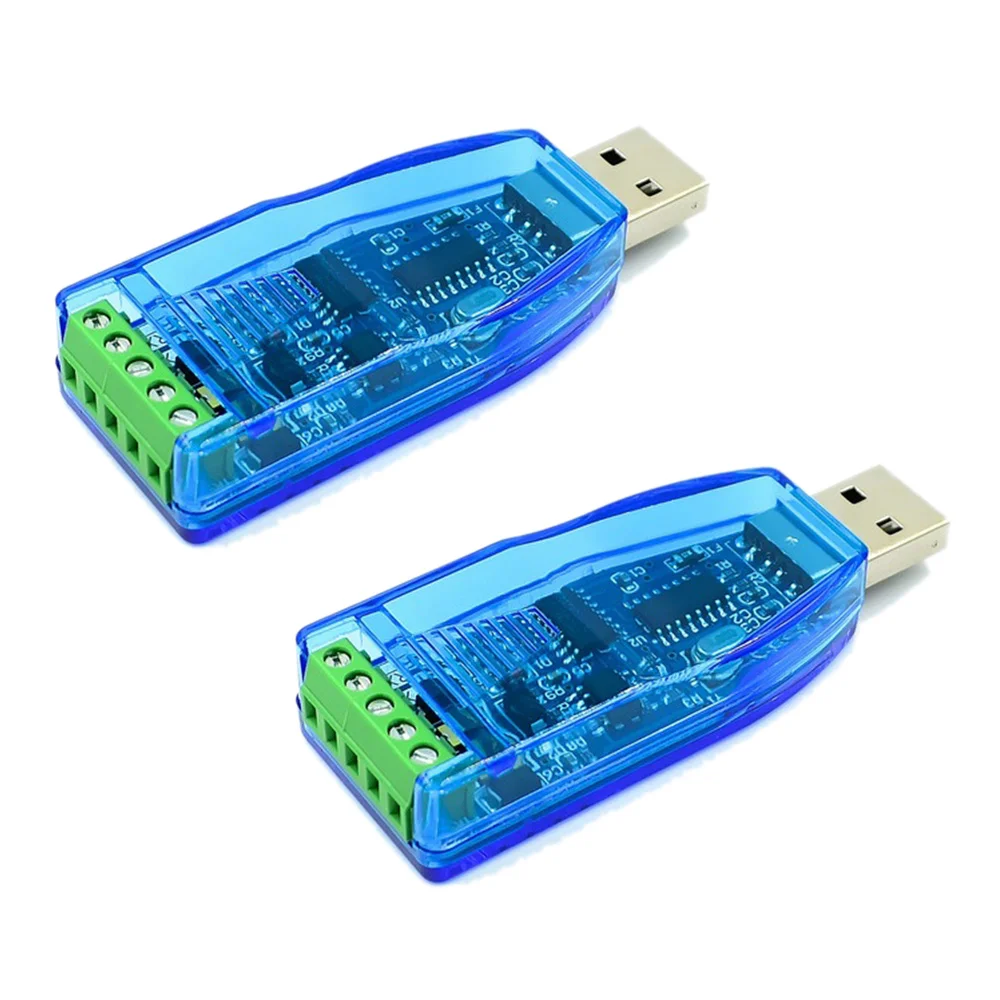 2Pcs USB to RS485 Converter Isolate Module Upgrade Industrial TVS ESD Protection CH340E Standard RS-485 Connector Board