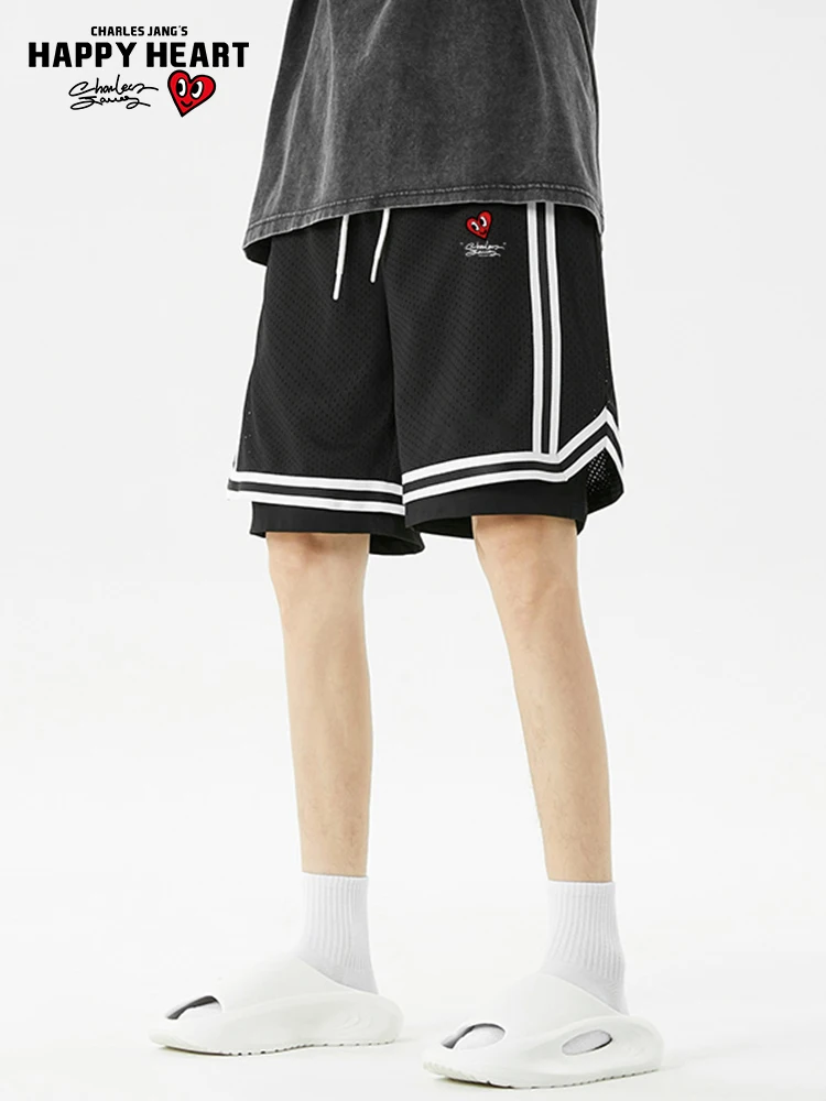 

Мужские летние спортивные брюки Charles Heart American Stripe для тренировок и баскетбола, молодежный бренд, модель Five-Quarter