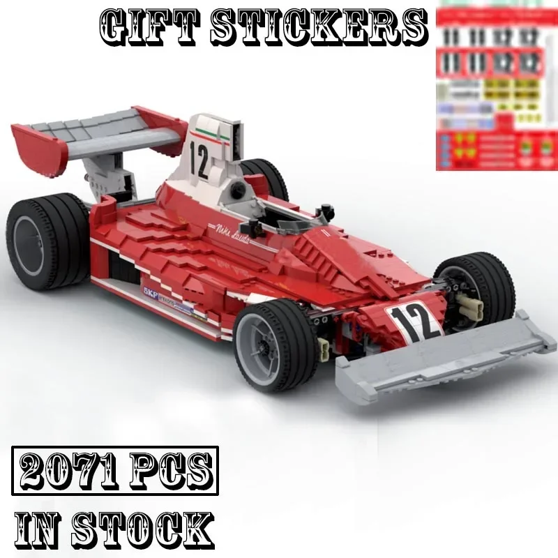 Classic model MOC-12763 312T scale 1:8 F1 Supercar Racing Car Model Buiding Creators Block Bricks Toys Kids Birthday Gift