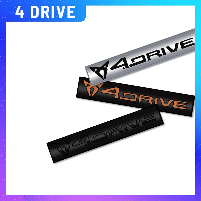 1PCS Metal 4DRIVE Logo For Leon Ibiza Altea Mii Alteca Tarraco Exeo Toledo Emblem Car Front Grill Rear Trunk Sticker Badge