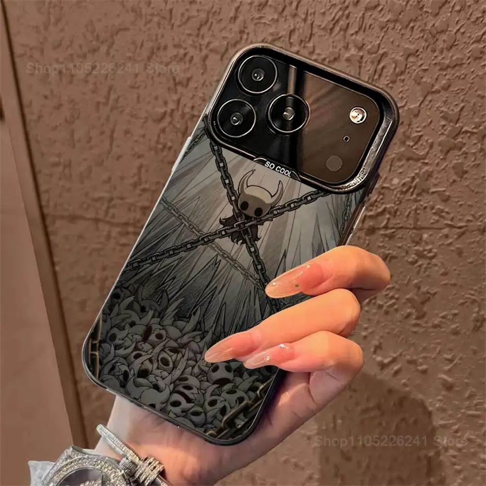 هاتف ألعاب H-Holows K-Knight الرائع لهاتف iPhone 14,17,13,12,11,16,15, Mini, Pro, SE, XS, MAX, غطاء سيليكون أسود غير لامع