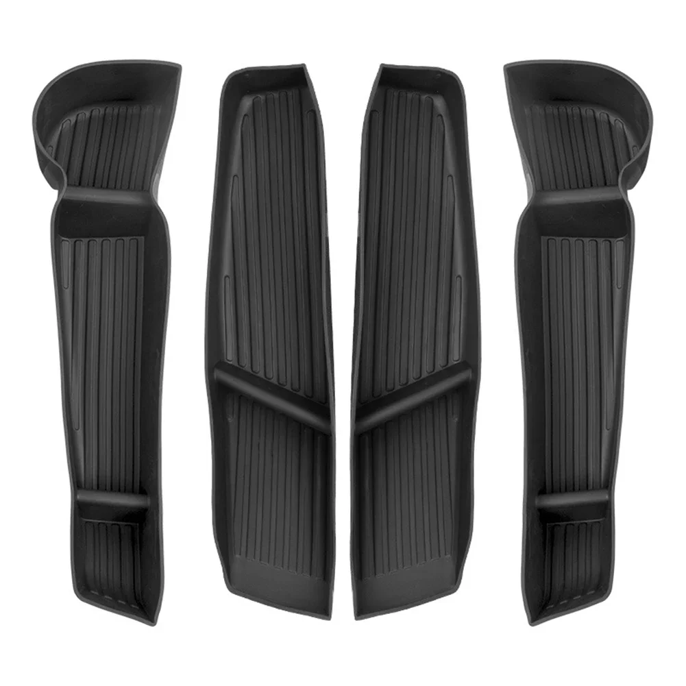 4pcs Storage Box Door Handle Armrest Tray Organizer For Tesla Model 3 2021-2022 Direct Replacement Car Accessories