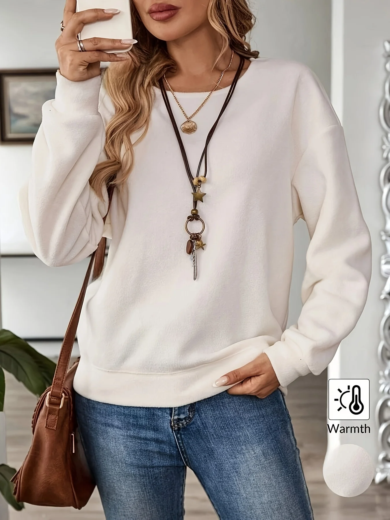 Felpa con cappuccio morbida a maniche lunghe con spalle scoperte tinta unita casual Pullover con scollo a O Felpa con vestibilità regolare Abbigliamento per tutte le stagioni