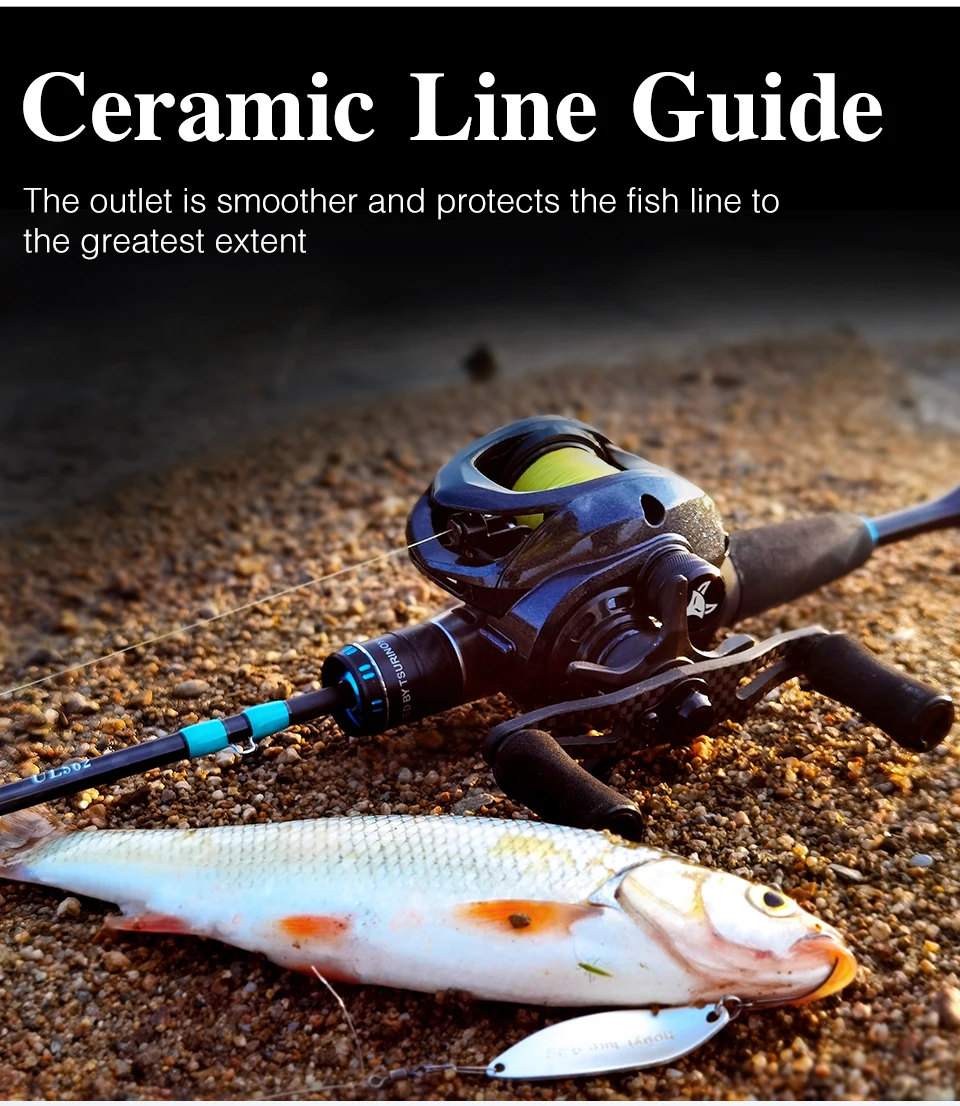 TSURINOYA Baitcasting Angelröhre SPIRIT FOX 50R 50HR 1-10g Ultraleichtes, glattes Finesse-System 5,6:1 7,3:1 Weitwurf Vielseitig – Detail 14