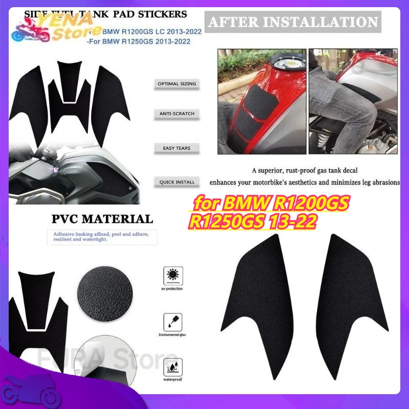 

Подходит для BMW R1200GS R1250GS 13-22, наклейки на бак мотоцикла, противоскользящие защитные боковые наклейки Fishbone