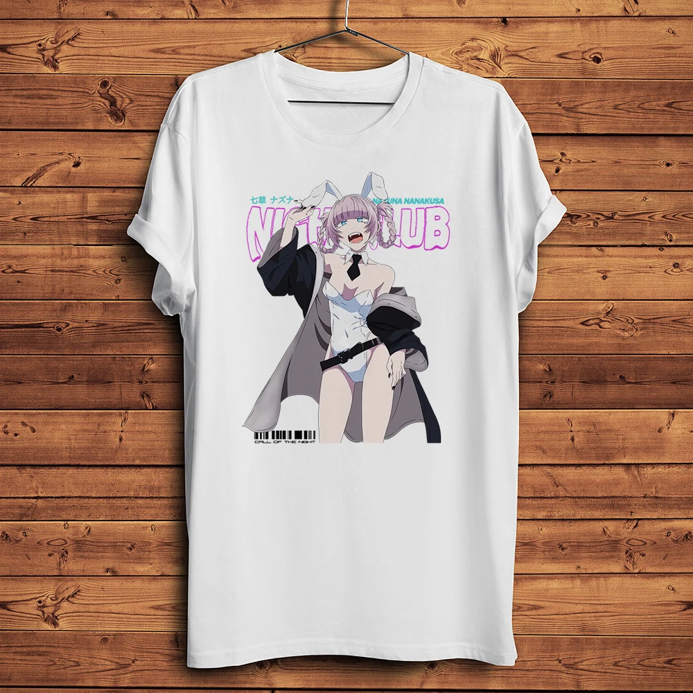 call of the night Manga bunny Nanakusa Nazuna Funny Anime T-Shirt Men Homme Short Casual TShirt Unisex otaku Streetwear Tee