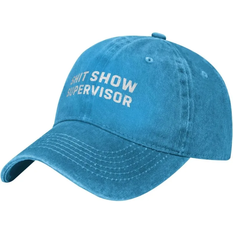 Shit-Show-Supervisor-Washed-Baseball-Cap-Funny-Adult-Hat-Curved-Brim-Cotton-Casual-Outdoor-Cap