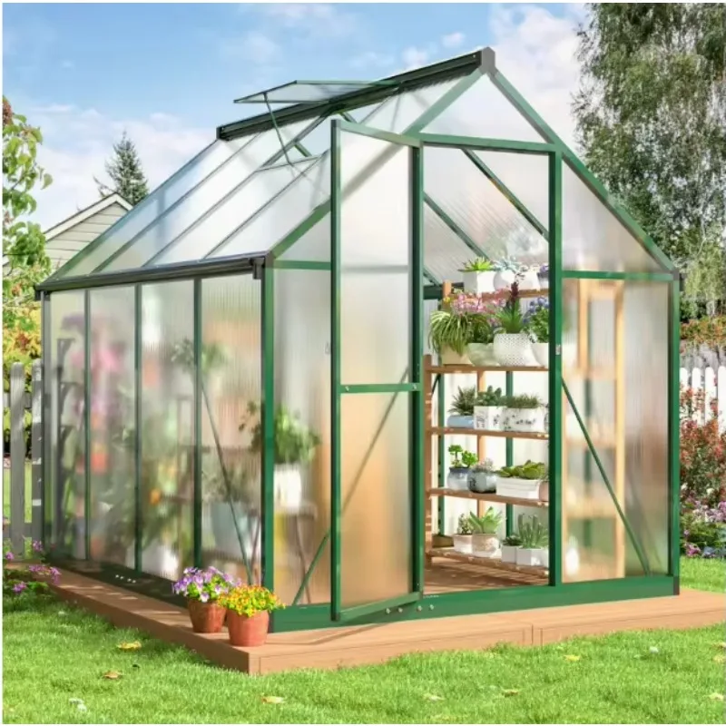 

Polycarbonate Green House With UV Protection, Greenhouse With Quick-Install Design For Backyard Or Garden Use
