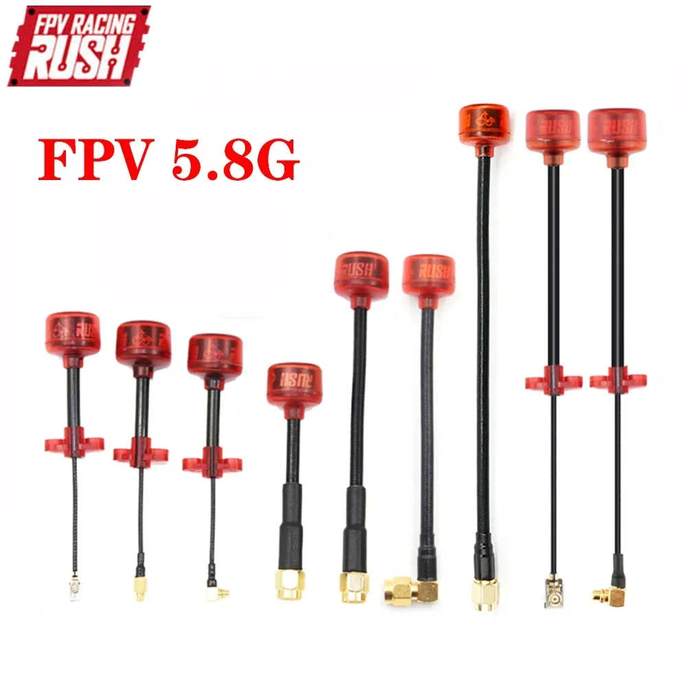 RUSHFPV Cherry FPV 5.8G Antenna LHCP RHCP SMA MMCX UFL IPEX Long Range Connector Adapter Stubby for RC Racing Drone Goggles