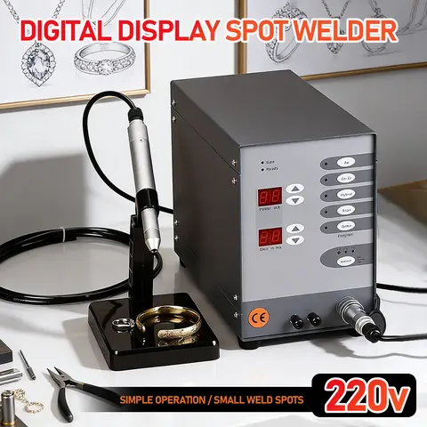 200W CNC Controlled Mini Pulse Spot Welding Machine for Dental Orthodontics Jewelry Making 110V/220V Argon Arc Welder