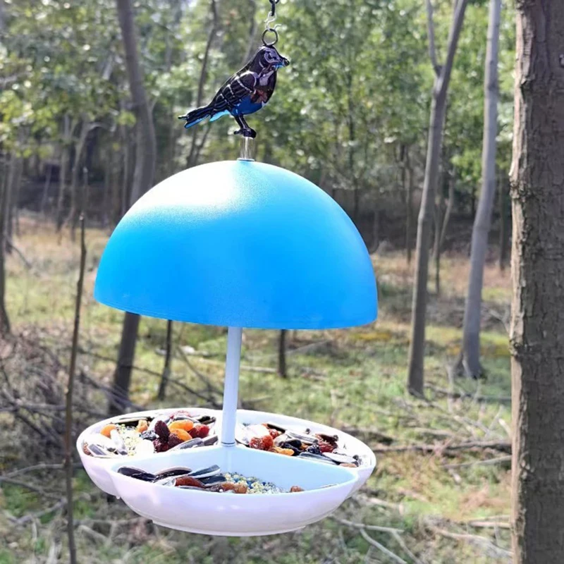 

Outdoor Hanging Mushroom Bird Feeders Metal Wild Bird Feeder Garden Paddock Hanging Feeding Pet Supplies
