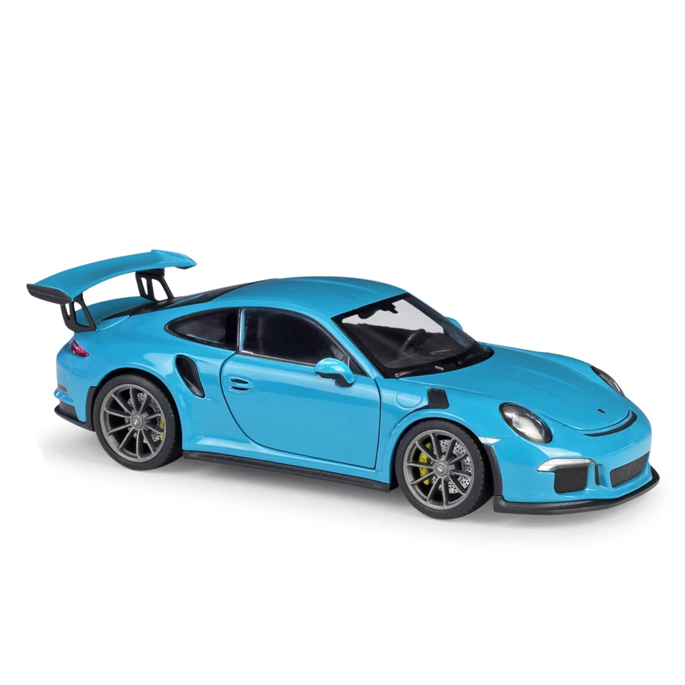 welly 1:24 Porsche 911 GT3 RS blue car alloy car model simulation car decoration collection gift toy Die casting model boy toy