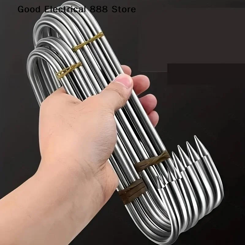 【G】20Pcs Heavy-duty S-shaped Hook - A Curved Butcher Hook With A Tip, Used For Hanging Meat And Sausages