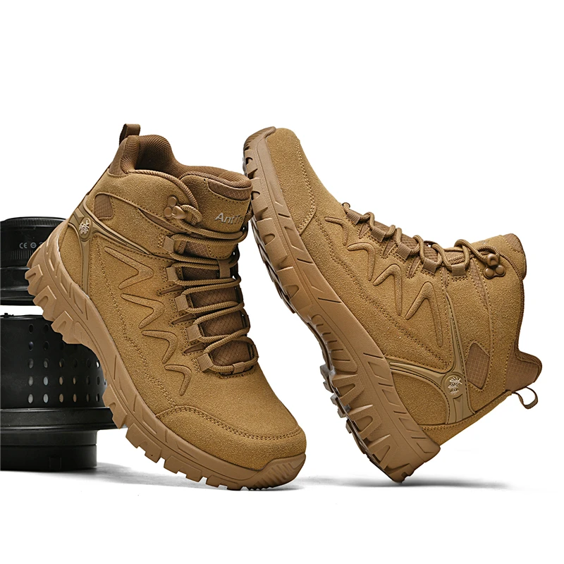 Tactical Boots Breathable Waterproof  Training Army Boots High Quality Anti-Slip Climbing Hiking Shoes Work Safety Hunting Boots