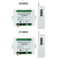 3000M Long Range DC 12V 24V 4CH RF Wireless Remote Control Switch 315/433MHz Remote Control Switches Transmitter Receiver