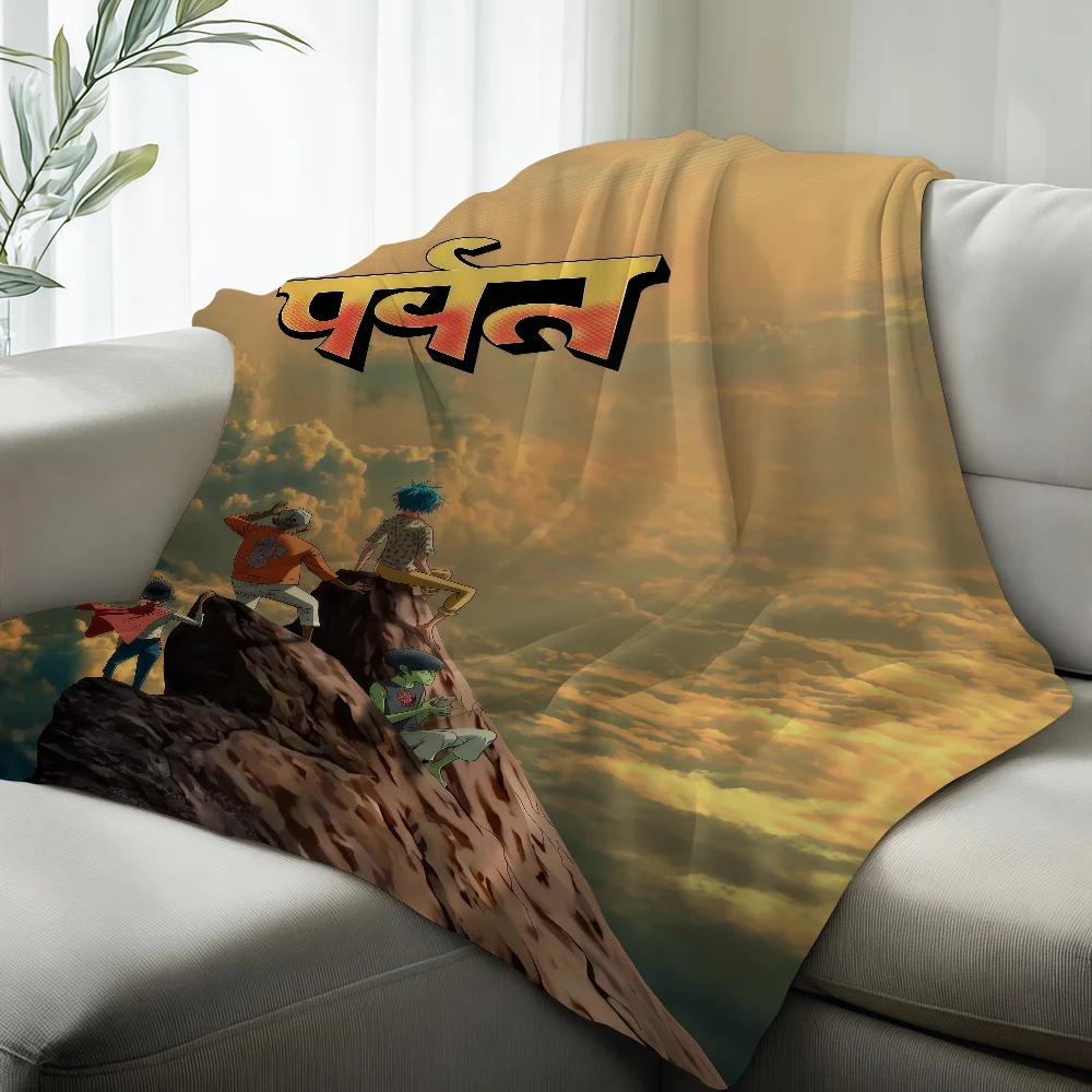 Band G-Gorillaz Mountain Blanket Suitable For Sofas Beds Offices Cars Outdoor Travel An Ideal Gift For Friends Family