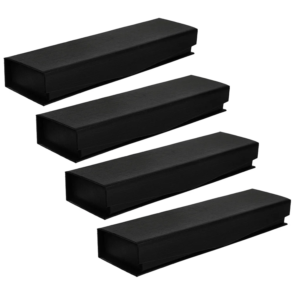 4pcs Case Cloth Boxes for Gifts Black Color Retro Style Pen Holder Cloth Pen Case ganizer PP Material Long Lasting Use