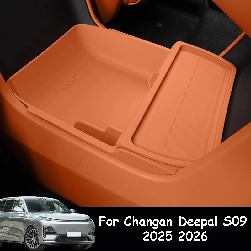 

For Changan Deepal S09 2025 2026 Car Lower Storage Box Silicone Pad Dual-layer Storage Central Control Interior Accessories