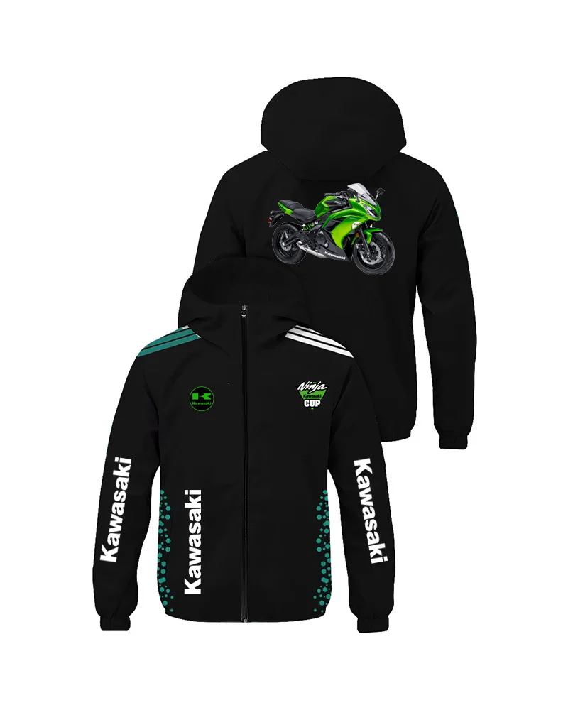 

2026 New Printed Kawasaki Stormtrooper Jacket Outdoor Travel Windproof and Waterproof 3D Jacket Men's Coat Printed