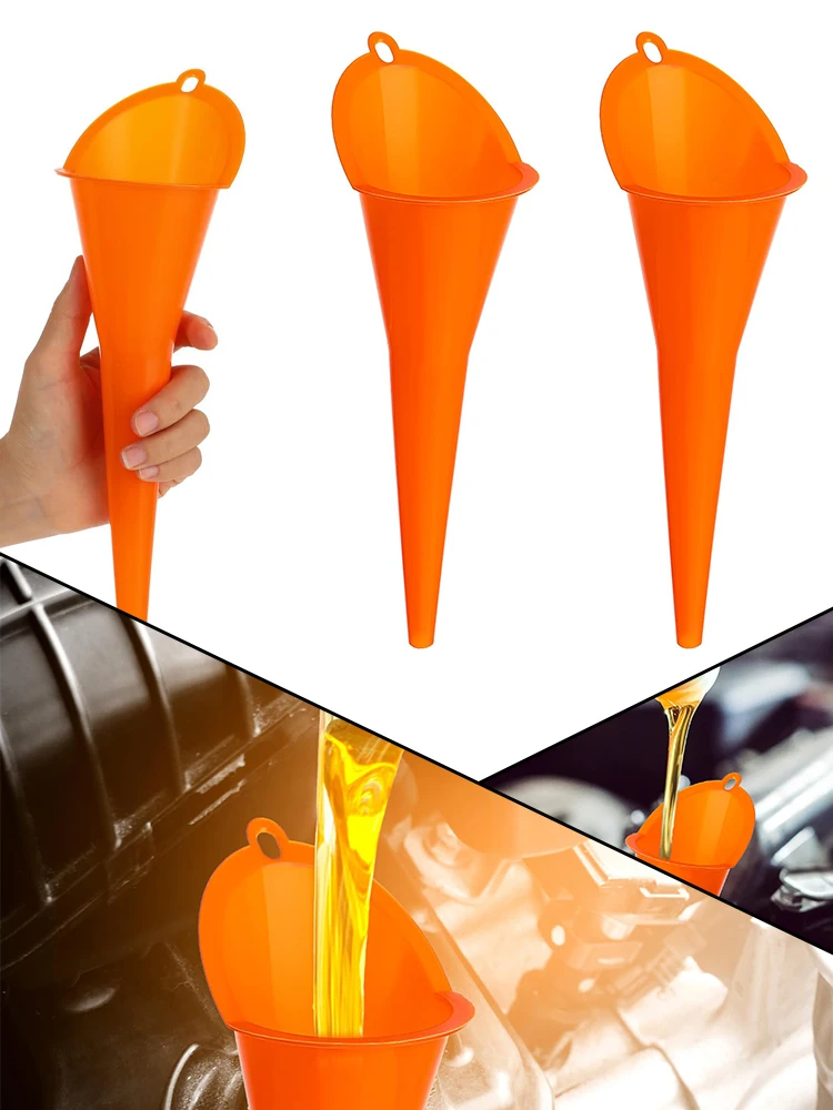 

1pc Oil Funnel Long Mouth Anti-splash Oil Fuel Filling Tool Plastic Engine Funnel Motorcycle Refueling Auto Accessories