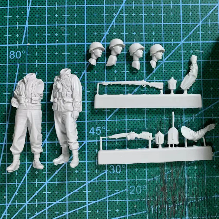 1/35 Scale Resin Figure Model Kit modeling US Infantry 2 Personal Micro Scene Layout Unassembled and Unpainted DIY Toys