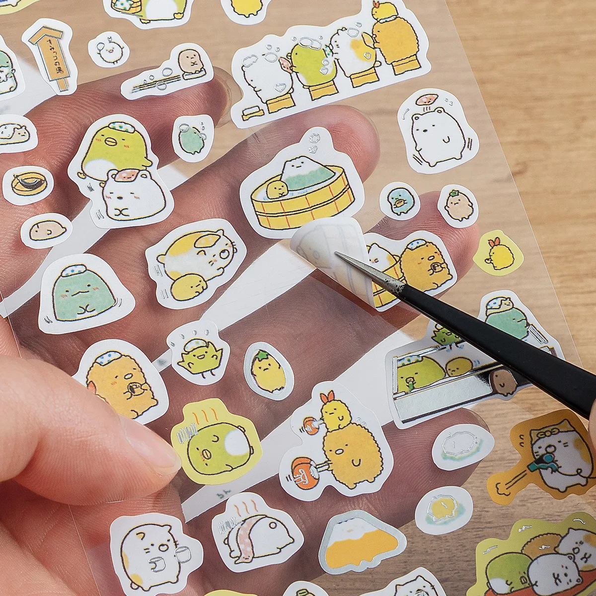 1/2/4Pcs Sumikko Gurashi Gold Foil Decals Korean Japanese Stationery Stickers Watermelon Animal DIY Journal Decor Gift