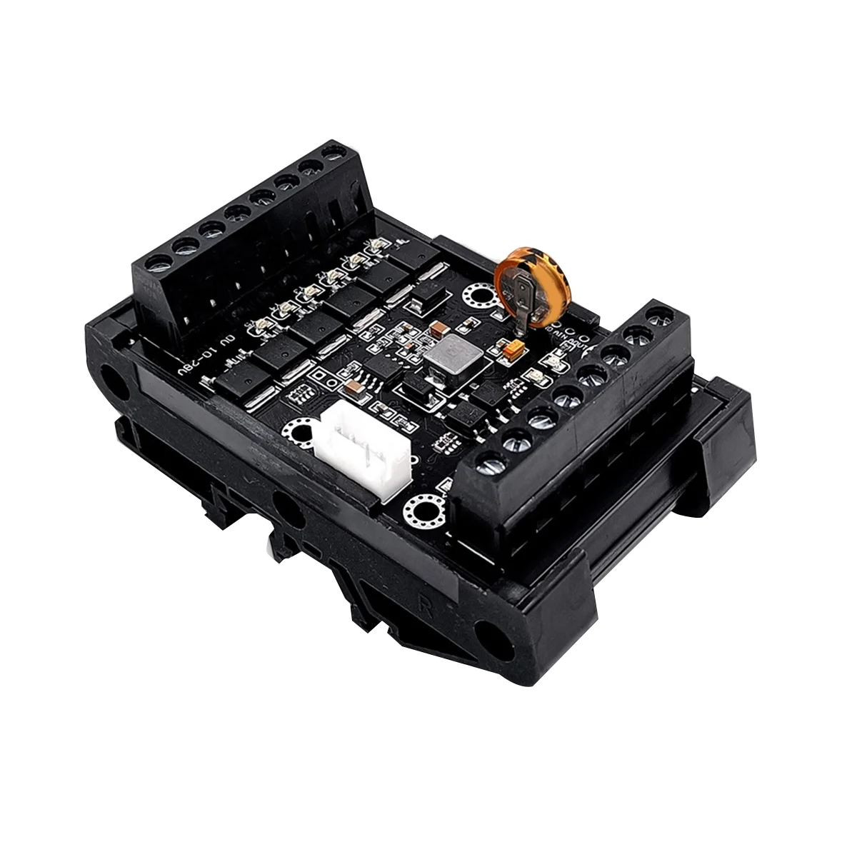 FX1N-14MT PLC Industrial Control Board+Case PLC Module Analog Input / Output with Guide Rail Delay Relay Module