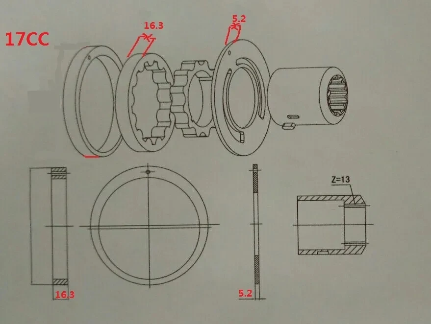 Peiqi 90R Charge P 90R75 قطع غيار تعبئة الزيت الهيدروليكي P لـ Sauer PV90R075 Slippage P مجموعات إصلاح 17CC 20CC