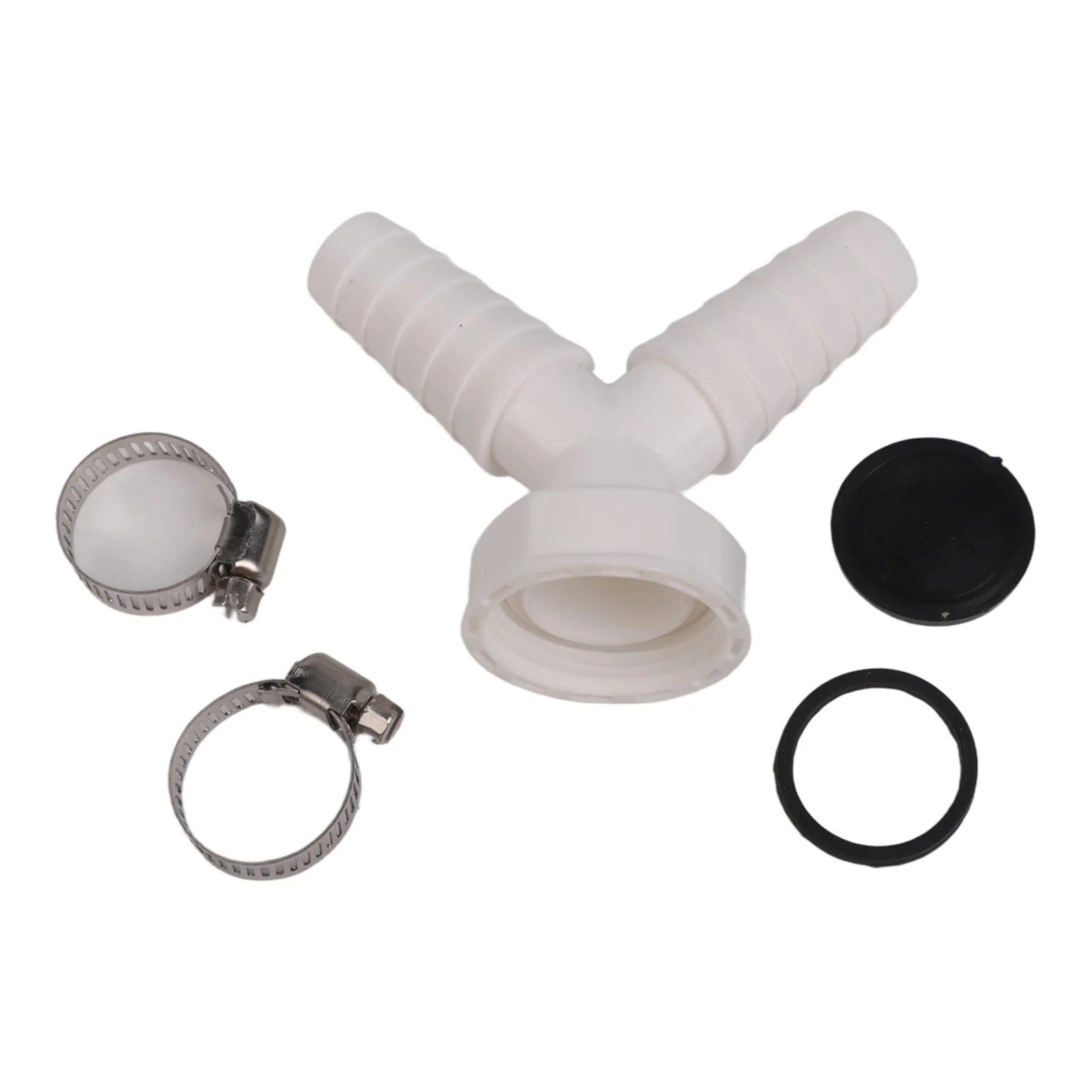 Simultaneous Connection Y Drain Adapter for For washing Machine and Dishwasher Space Saving Design with Secure Sealing