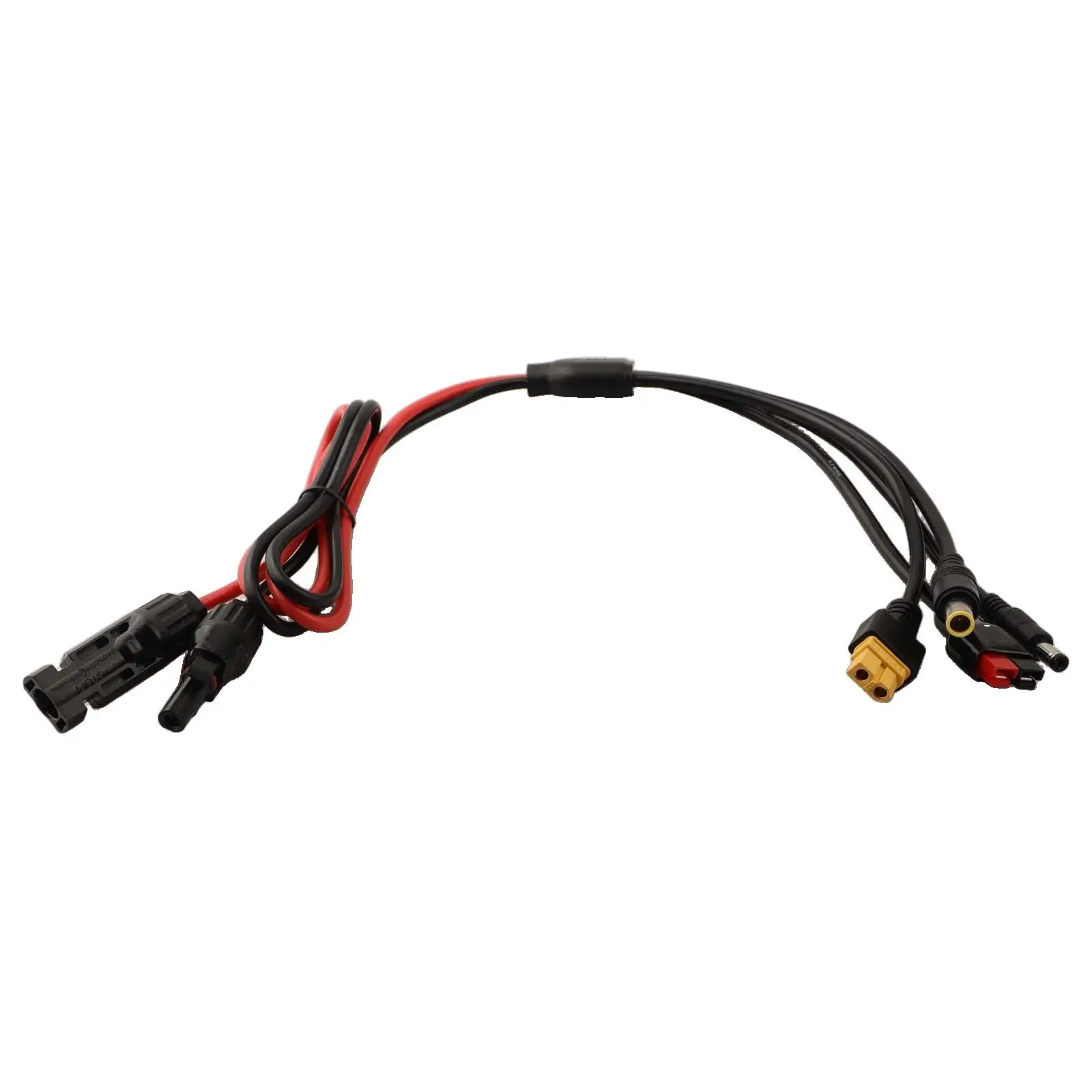 Adaptadores de conector de panel solar 4 en 1 para entradas XT60 DC5521 y DC7909 Cable de carga eficiente para estaciones de energía solar