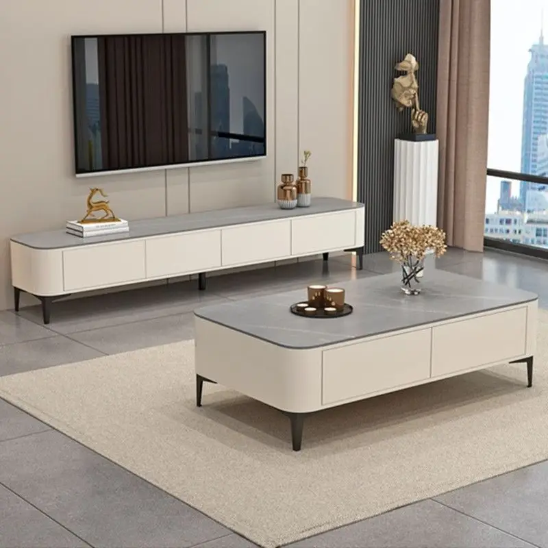 Explosion-proof tempered glass TV cabinet Household living room Small apartment rectangular floor cabinet