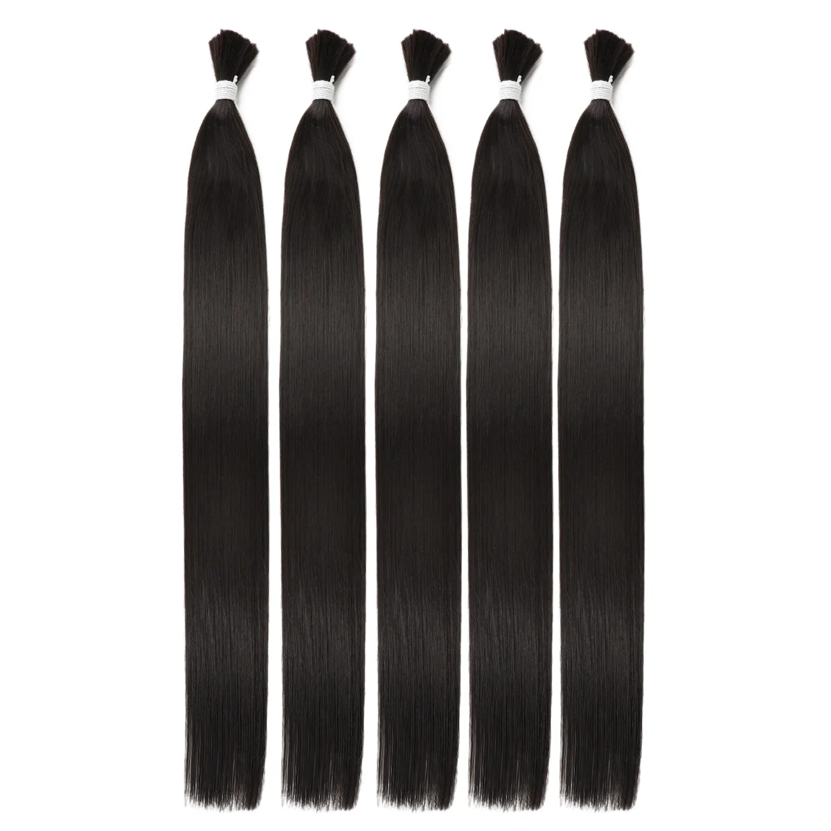 

Синтетические прямые волосы для плетения, 28 дюймов, 105 г, без застежек, светло-русые и черные, для повседневного ношения женщинами