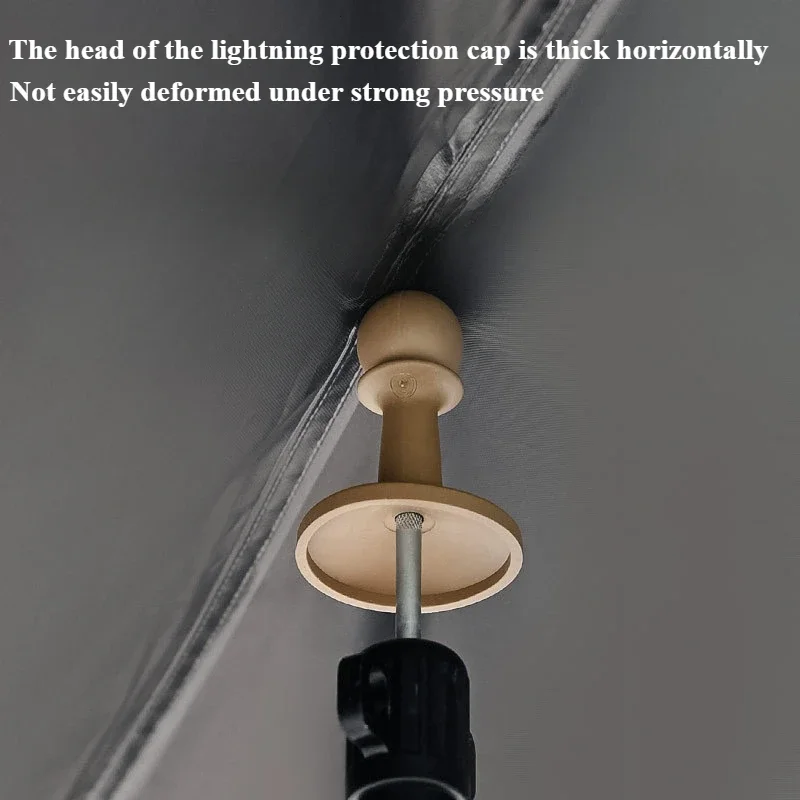 4pcs Camping Canopy Tent Pole Support Pole Lightning Cap Lightning Cap Thimble Camping Tent Camping Accessories