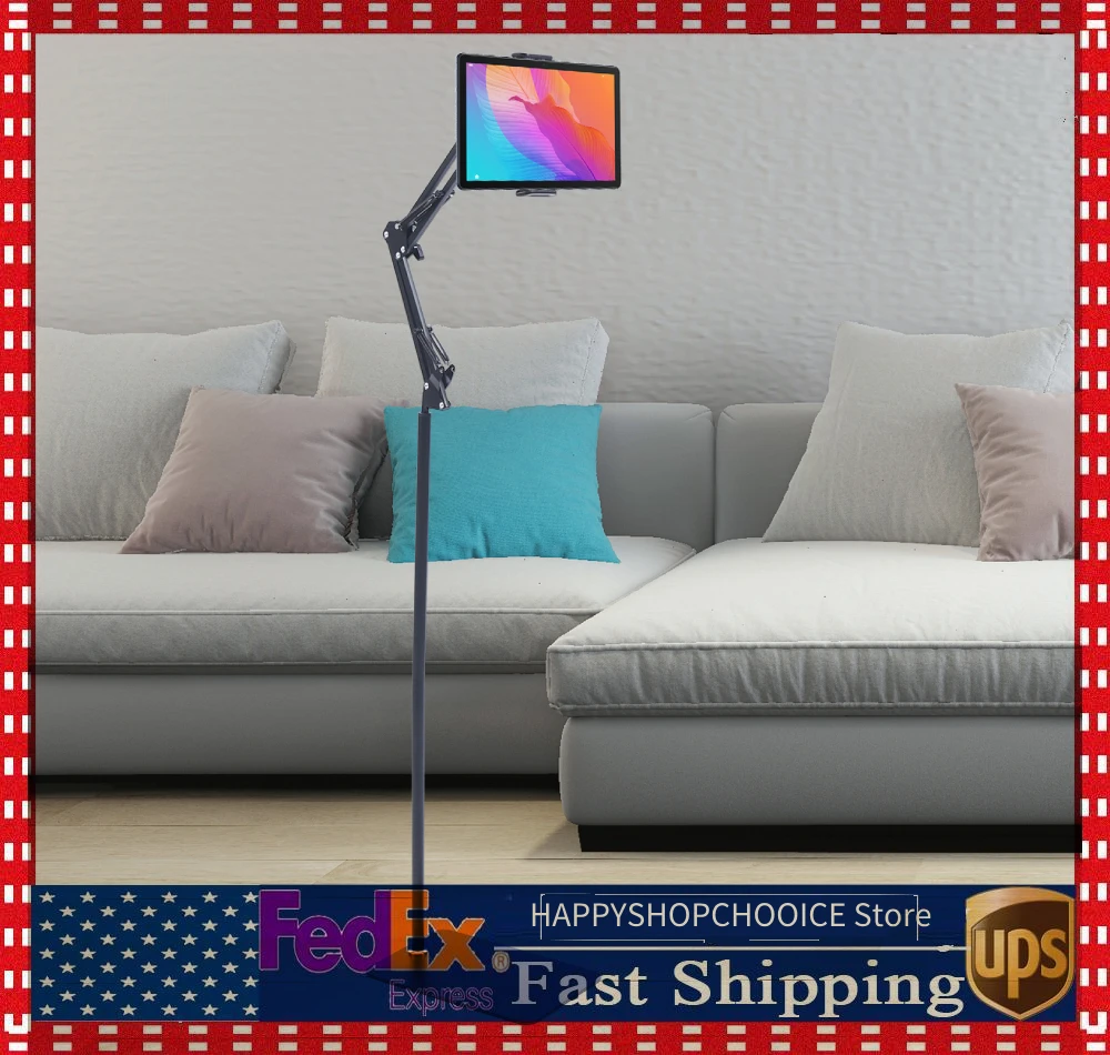 

iPad floor stand, adjustable tablet stand, height-adjustable iPad floor stand Hands-free floor stand