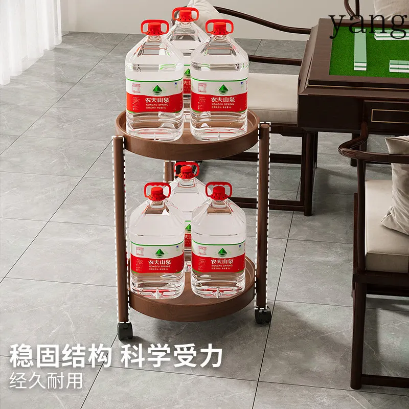 LMM mahjong table coffee table chess room special small side table movable tea with wheels