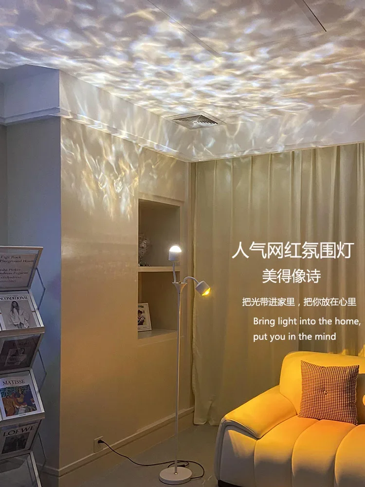 

Water Ripple Ambience Light Sunset Lamp Atmosphere Floor Lamp Double-Headed Living Room Internet Celebrity Live Studio