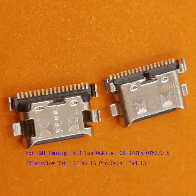 5-50Pcs Usb Charger Connector Dock Charging Port Plug For Oukitel OT5 OT8 OKT3 UMI Umidigi A13 Tab Blackview Oscal Pad 13 15 Pro