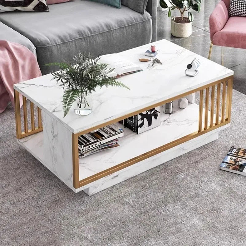 

Modern Rectangle Coffee Table Decoration Luxury Storage Living Room Designer Cheap Side Table Standing Mesa Auxiliar Home Decor
