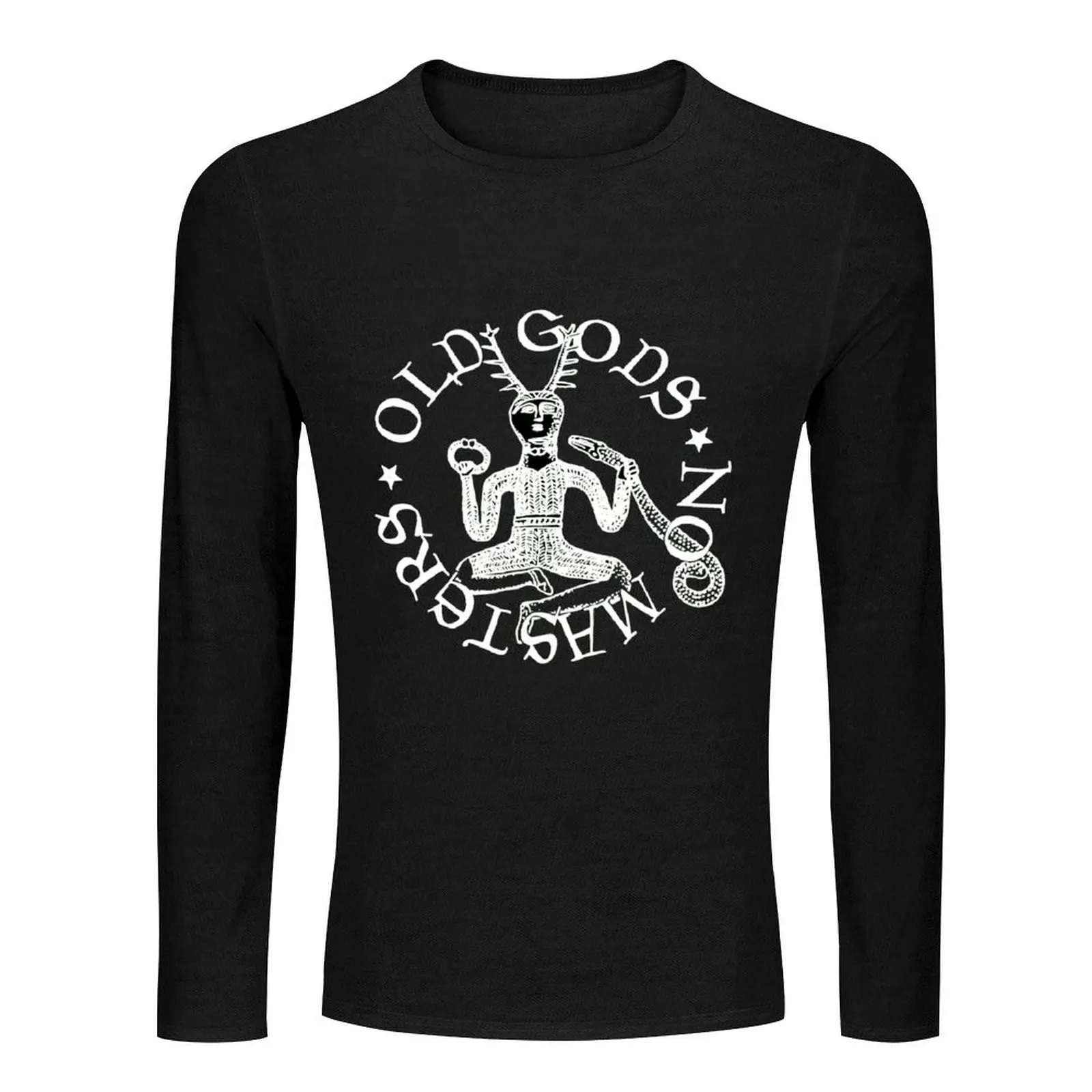 ORG Old Gods No Masters T shirt - green (Horned God, Cernunos, pagan, witchcraft) Long T-Shirt