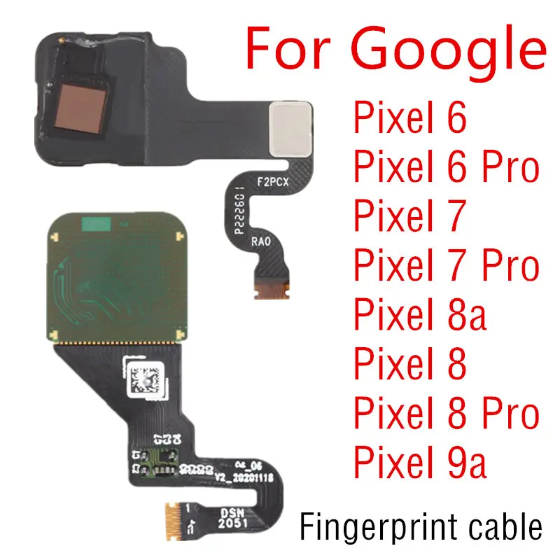 Under The Screen Fingerprint Sensor Home Buttons Flex Cable For Google Pixel 6 7 8 Pro 6A 6PRO 7Pro 7A 8Pro 9A Replacement Part