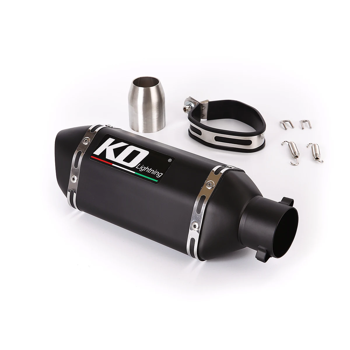 

Universal 38-51mm Motorcycle Exhaust Muffler Pipe 310mm Silencer Tube With DB Killer Stainless Steel End Can