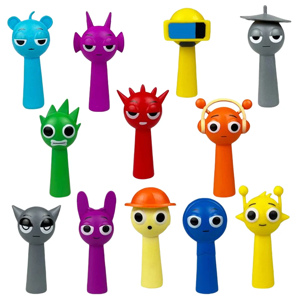 12Pcs Sprunki Horror Game Action Figures Model Cartoon Carft For child Birthday Christmas Gift Stuffed Figurines Desk Decor