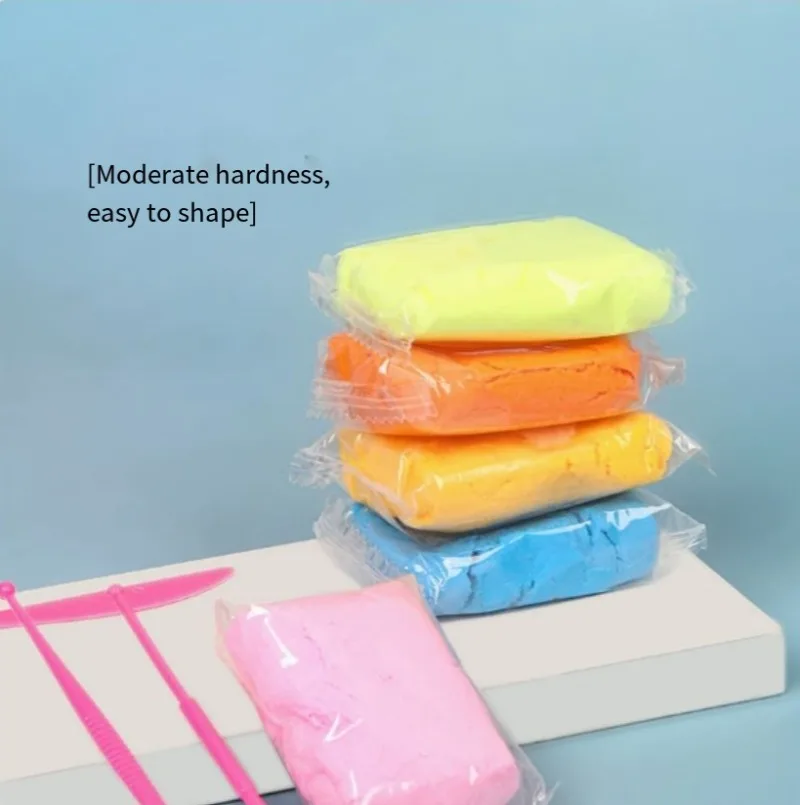 Farbiger Ton, Kindermodellierung, Basteln, Kinder, lufttrockener Ton mit Handwerkzeugen, stimulieren Kinder, frühes Lernen, Aktivitäten, interaktiv