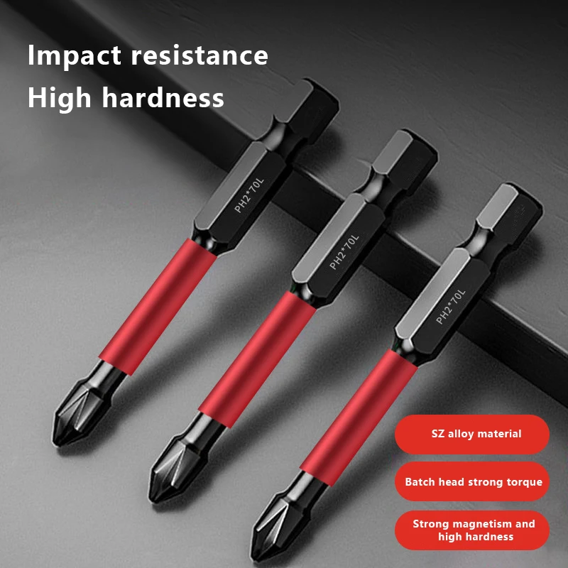 2pcs PH2 Impact Type Bit High Speed Steel Wear Resistance Separate Sell Separately Carpentry Power Tool Part