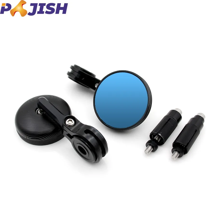 Motorcycle Modified Accessories 22mm Universal Handle Bar End Mirror CNC Round Bar End Side Mirrors for Cafe Racer Moto Cross