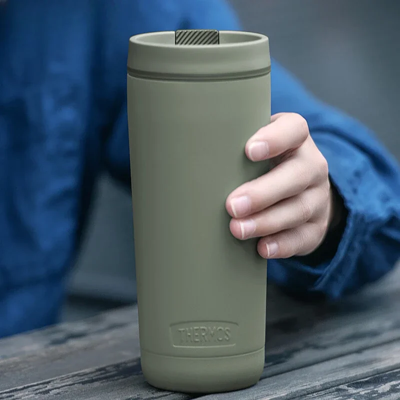 Thermos Cup 420ml Coffee Cup Male and Female Couples Student Portable Water Cup TCTS-420