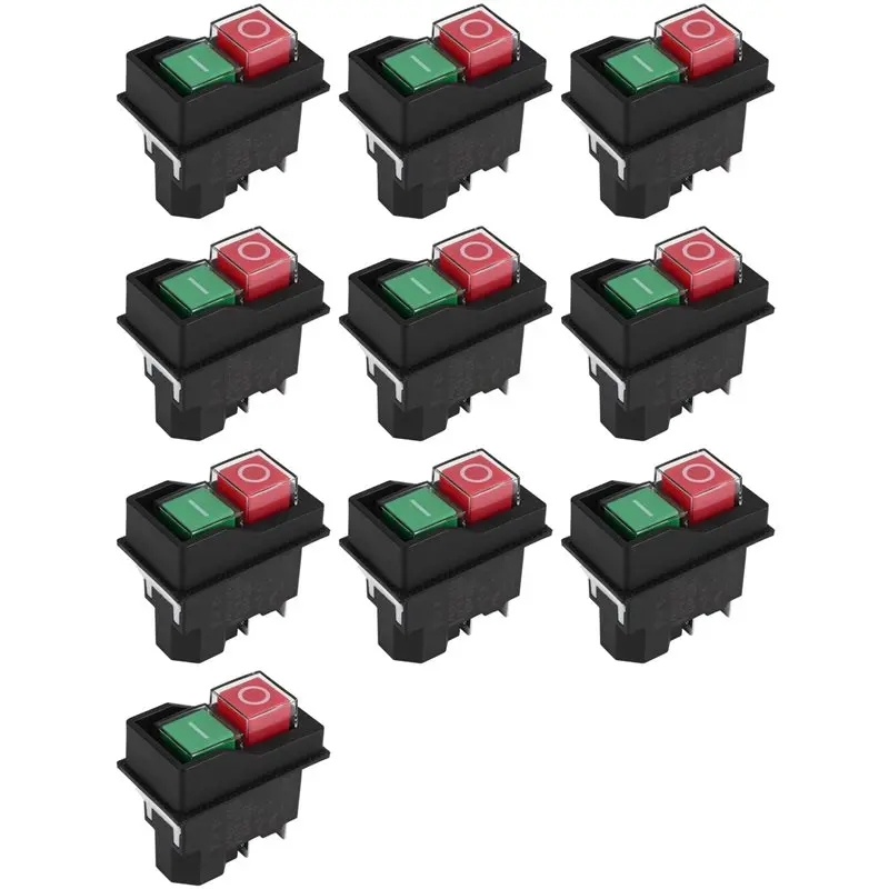 

Электромагнитные кнопочные выключатели ABLK 10X для садовых инструментов KJD17 220В, 4-контактные клеммы